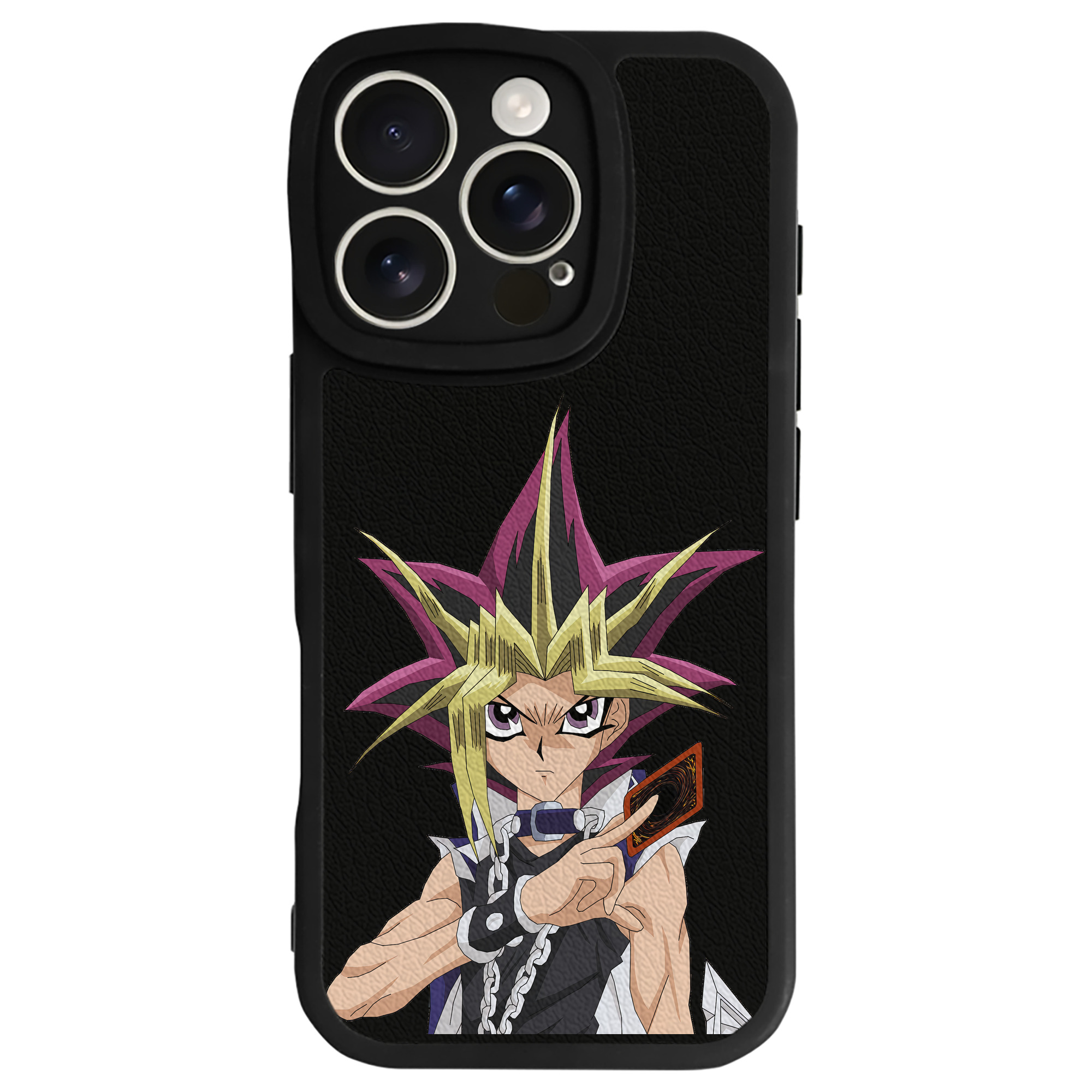 （画像用） 遊☆戯☆王 Yu-Gi-Oh! 【iPhone 16シリーズ対応】シリコンスマホケース（レザー調） 材質：シリコン